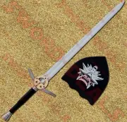 Witcher Geralt's Steel Sword with Wall Plaque and Scabbard