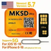 MKSD Ultra V5.7 Unlock Card 2025 RSIM Chip Service iPhone 15 14 13 12 11 X 8 7 6