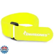 Reusable Cinch Straps 2" x 72" - 2 Pack - Hook and Loop Straps (Neon Yellow)