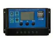 10A 12V/24V PWM Solar Panel Charger Controller Dual USB Battery Regulator LCD