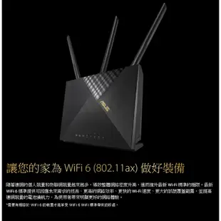 ASUS華碩 4G-AX56 AX1800 WiFi6 4G LTE 可插SIM卡 無線路由器