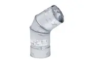 Metal-Fab 3M45/60 3" Adjustable 45° Elbow B-Vent LP Gas HVAC Fitting Round Pipe