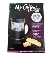 Mr. Coffee 1.2 QT Coffee Press French Press, Stainless Steel W/ Scoop