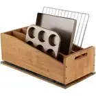Pull Out Cabinet Organizer for Pans, Cookie Sheet, Bakeware, Cutting Board, S...