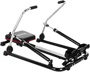 Everfit Hydraulic Resistance Rowing Machine, 12 Levels Foldable Rower Home Gym Fitness Equipment Cardio Workout Exercise, 200KG Capacity Adjustable 360 Degree Rotation LCD Display Rowers