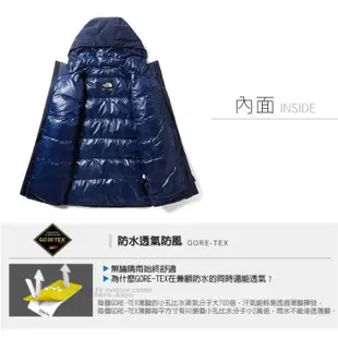 【美國 The North Face】男款 GORE-TEX 防水透氣耐磨可調節連帽外套 46GH-M8U 藍 N