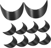 [Minkissy] 10Pcs Hat Shaper Inserts for Caps Durable Sun Hat Shield Brims Lightweight Baseball Cap Accessories for Maintaining Hat Shape and Structure Black