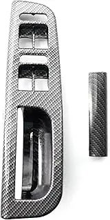 Right Drive Window Switch Panel and Right Front Door Handle Side Strip Replacement for Golf 4 Carbon Color