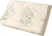 Neck Pillow Case 16x24'' Tight Stitching Contour Pillow Case with Curved Edge Washable Cotton Contour with Zipper for Wavy & Beauty Memory Pillows,
