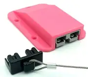 PINK Anderson Plug Flush Mount Panel Kit External Cover sb 50amp Grey + DUST CAP