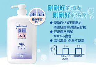 嬌生 pH5.5 潤膚沐浴乳-2合1 (1000mlx12入)箱購 (7.4折)