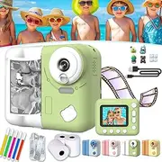 Huzeye Snapalette Printcam, HD Mini Sport Camera, Portable Camera Instant Print, Keilani Kids Digital Camera, Huzeye Minicam Pro,Huzeye Snap Print Camera, Kids Instant Print Camera (Green)