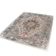 Catzon Boho Area Rug Low Pile Non-Slip Carpet for Bedroom Dining Room-13