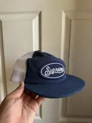 Supreme Terry Mesh Back 5-Panel Hat Cap Blue Snapback SS24 Brand New 2024