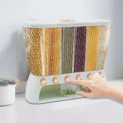 6 in 1 Sealed Rice Dispenser Kitchen Pantry Cereal Dry Grain Container For Beans