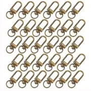 30pcs Metal Lobster Claw Clasps Swivel Lanyards Trigger Snap Hooks Strap Bronze