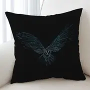 Artistic Flying Owl Drawing Cushion Cover