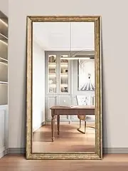 Retro Bronze Full Length Dressing Mirror 80x180cm Freestanding Vintage Design PS Frame Bedroom Hallway Living Room Décor