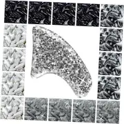 80 pcs Cat Claw Covers | Cat Nail Medium Black, Silver, Silver Glitter, White