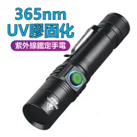 在飛比找蝦皮商城精選優惠-395nm 5W超快固化 uv燈手電筒 uv固化膠 紫外線手