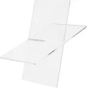 Alipis Acrylic Book Display Stand Versatile Storage Holder for Books Magazines and Greeting Cards Chic Desktop Organizer for Home Office and Study Use Transparent Design