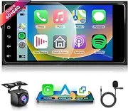 8 CORE 4G+64G Car Radio Stereo for Toyota Corolla 2003-2008/Camry 2002-2006/Highlander 2001-2007/RAV4 2001-2005, Wireless CarPlay/Android Auto 7" IPS Touch Screen Android 13 GPS WiFi DSP Camera
