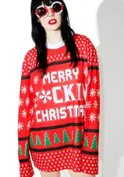[Faux Real] Merry F*ckin' Chistmas Sweater