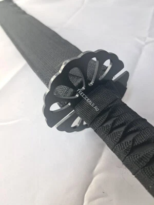 Ninja Sword 2 Set Knight Twin Ninja /w Sheath Strap All Steel Black 68CM
