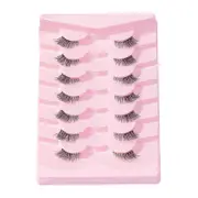 7 Pairs Daily Realistic Half False Eyelashes Soft Non Irritation Fluffy Lashes Eyes Perfect For Girls Night Out Eye Makeup One size