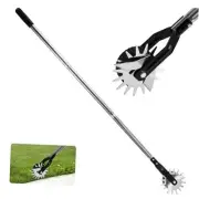 Wheel Rotary Edger Lawn Tool, 47.24 Inch Hand Manual Lawn Edger Stainless
