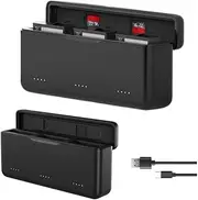 Coyktonty Battery Charger for DJI Osmo Action 5 Pro Quick Charger with USB-C Charging Cable,Support: PD3.0/PD2.0 Fast Charging protocols Simultaneous Charging of 3 Batteries