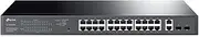 [TP-Link] 28-Port Gigabit Easy Smart PoE Switch with 24-Port PoE+, RJ45, 2 SFP Slots, 250 W Budget, PoE Auto Recovery, Gigabit Ports, VLAN for Security, Energy Power Saving, Metal Casing (TL-SG1428PE)