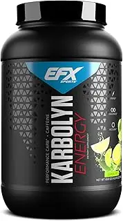 Sports Karbolyn Energy Powder, Lemon Lime, Sugar-Free High-Performance Sports Drink, Glycogen Fuel Source + Electrolytes, Caffeine (Lemon Lime, 68.8 Ounce, 36 Servings)
