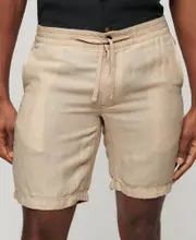 Drawstring Linen Shorts | Stone Grey
