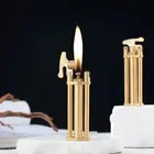 Mini Brass Foldable Grinding Kerosene Lighter Nunchaku Portable Retro Wheel