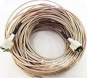 Xiaojiang Store Long UHF Male Pl259 to Long UHF PL259 Male RG316 Fit Fit Compatible Car Mobile an/Ten';na 300cm 5m 10m 15m 20m 30m 50m Cable(50m)