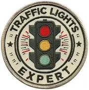 [Patchion] Traffic Lights Expert - Iron-on/Heat Seal Backing - Embroidered Patch/Badge/Emblem