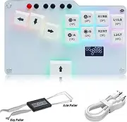 FightingBox Gaming Keypad, Hitbox LED Fighting Gamepad Controller Arcade Joystick - Supports SOCD & OLED Display, Mixbox Mechanical Switches Keys, Suitable for PC/Android/PS3/PS4/Switch with TURBO