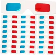 Yardenfun Anaglyph 3D Glasses Kit 60 Pairs Red Suitable for Home Theatre Movies ES 3D Activities