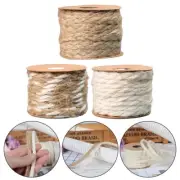 Jute Burlap Hessian Ribbon with Lace Trim 5M Roll for Crafts and Decor