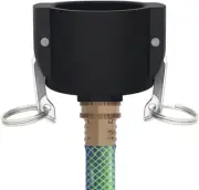 Adaptador de drenaje para tanque IBC de 275 a 330 galones con cierre de leva de