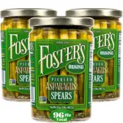 Foster's Pickled Asparagus Spears in a Jar, Original, 32oz, 3 Pack, Tradition...
