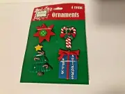 4 Ornaments Christmas House New tree Present Star