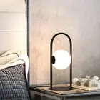 Modern Table Light G9 Glass Lampshade Desk Light Black AU Plug & Online Switch