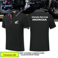 在飛比找蝦皮購物優惠-Honda本田摩托賽車同款翻領POLO衫夏季商務短袖工裝t恤