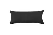 LINENOVA Breathable Long Body Pillow Case Cover Soft Pillowcase Slip 48x150cm - Black