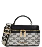 Michael Kors Jet set zip trunk crossbody MK Signature NWT ￼Black Multi