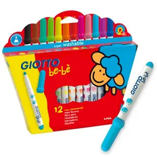 義大利 GIOTTO BE-BE 寶寶可洗式彩色筆 - 12色裝