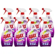 8x Ajax 500ml Spray N' Wipe Multipurpose Trigger Cleaner Bottle Lavender/Citrus