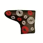 Putter Headcover Circle Style Blabe Black Hook and Loop Secure Close